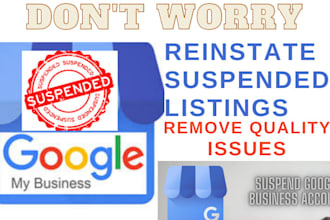 reinstate suspended google my business listing or gmb