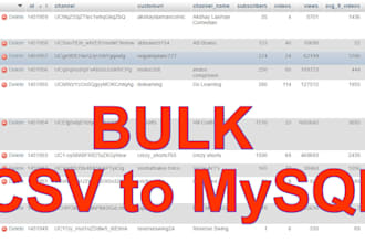 create system to bulk process CSV files into mysql database