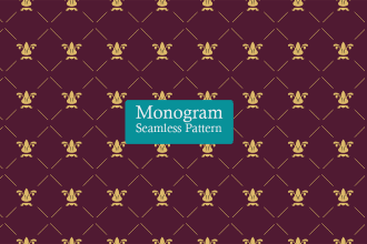 design a seamless,luxury pattern,monogram pattern designs