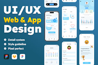 do modern mobile app UI UX design app with prototype figma