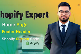 develop, fix, redesign and customize shopify header footer