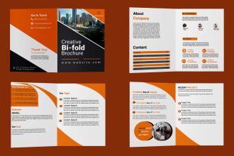 design professional corporate bi fold brochure 8 pages