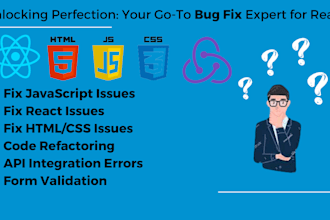 fix javascript, react, html, css and api integration bugs