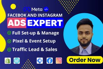 setup shopify facebook ads campaigns and instagram advertising run fb ads