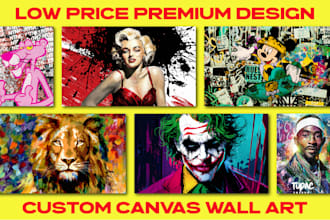 create unique and eye catchy canvas wall art designs