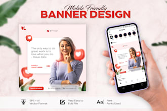 do website banner design, image ads, and social media posts