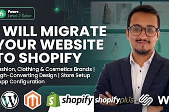 migrate your website to shopify or shopify plus with design and data