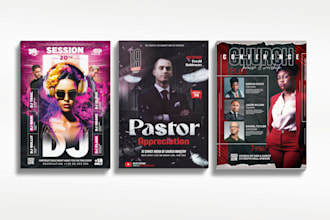 design church flyer, event flyer and conference flyer