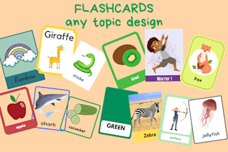 design all types of printable flashcards for you