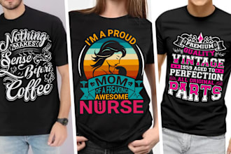 create best typography awesome trendy custom t shirt design