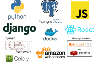 do website development in django, flask and reactjs
