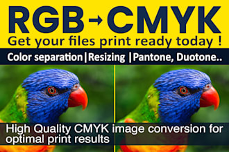 do rgb to cmyk conversion and image resizing for print