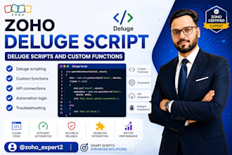 write deluge script custom functions for your zoho apps