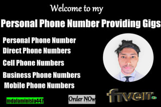 provide direct phone number, personal phone number for b2b lead generation