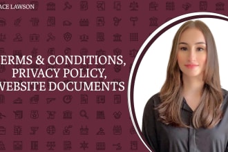 write terms and conditions, privacy policy and website documents