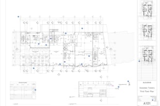 draw your architectural floor plan in autocad and revit ,autocad service