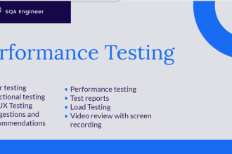 perform performance testing and load testing for your web app