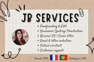 proofread your texts and correct the mistakes in french