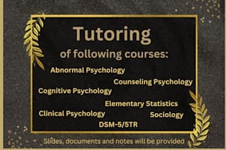tutor psychology dsm5 and social sciences subject 1 hour
