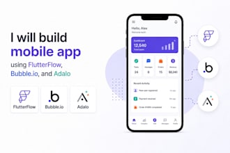 build mobile app using flutterflow bubbleio and adalo