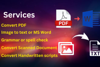 convert pdf to word, image to text or word
