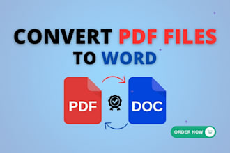 convert PDF to word, or word to PDF, typing job