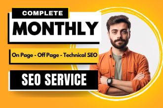 do monthly website on page technical and off page dofollow SEO backlinks service