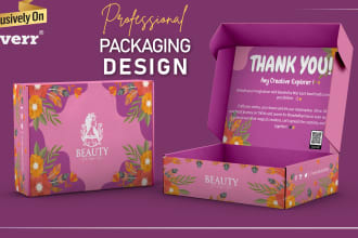 do packaging box design, product box design, mailer box, subscription box and 3d