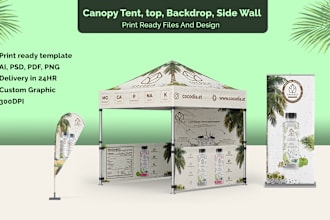 design promotional tent,table cover,backdrops and roll up banner