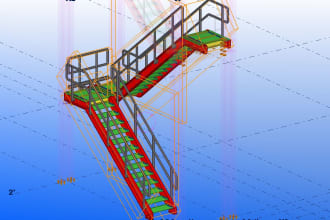 create any type of steel stair on tekla structure