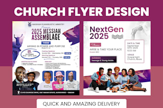 design a church flyer for your sermon, revival, or event