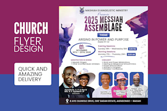 design a church flyer for your sermon, revival, or event