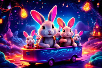 create awesome children book illustration and cover children story book