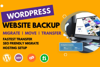 migrate wordpress website move wordpress within 1 hour