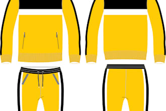 do tracksuit and sweat suit mockup with your clothing brand