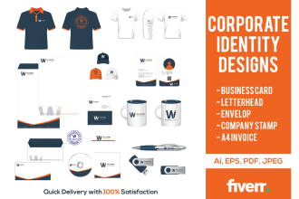 design business cards, letterhead, company stamp, stationery