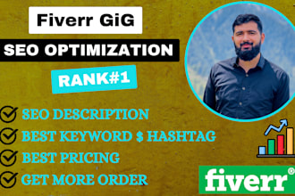 optimize your fiverr gig SEO description, image and profile to higher promotion