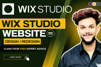 create wix studio website design,redesign wix studio website