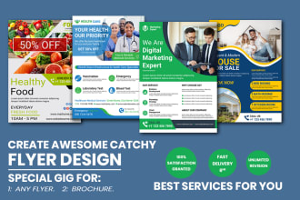 create awesome catchy flyer or postcard design