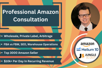 be your top rated amazon consultant and coach, driving growth and revenue