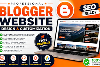 design and customize your blogger website seo optimize