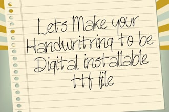 make your handwriting into digital font ttf