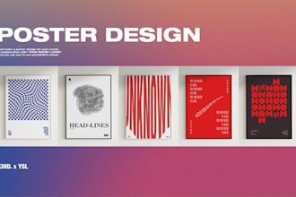 design eyecatching and professional posters for your event or business