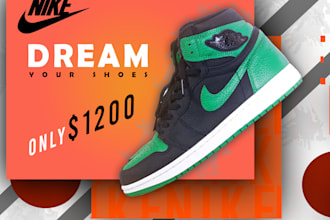 shoes promotion poster for ditigal ad