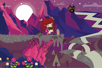 create amazing background scenes illustration
