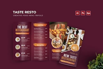 make stunning  menu cards which i will edit whenever your price fluctuates