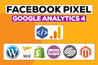 setup facebook pixel conversion API and google analytics on wordpress,shopify