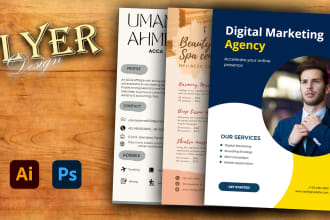 design  creative party flyer, corporate flyer, food flyer, church flyer