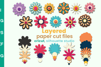 do layered paper cut svg dxf for cricut and silhouette
