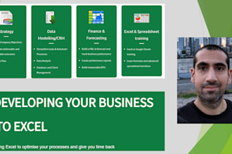 create a business model in excel or google sheets